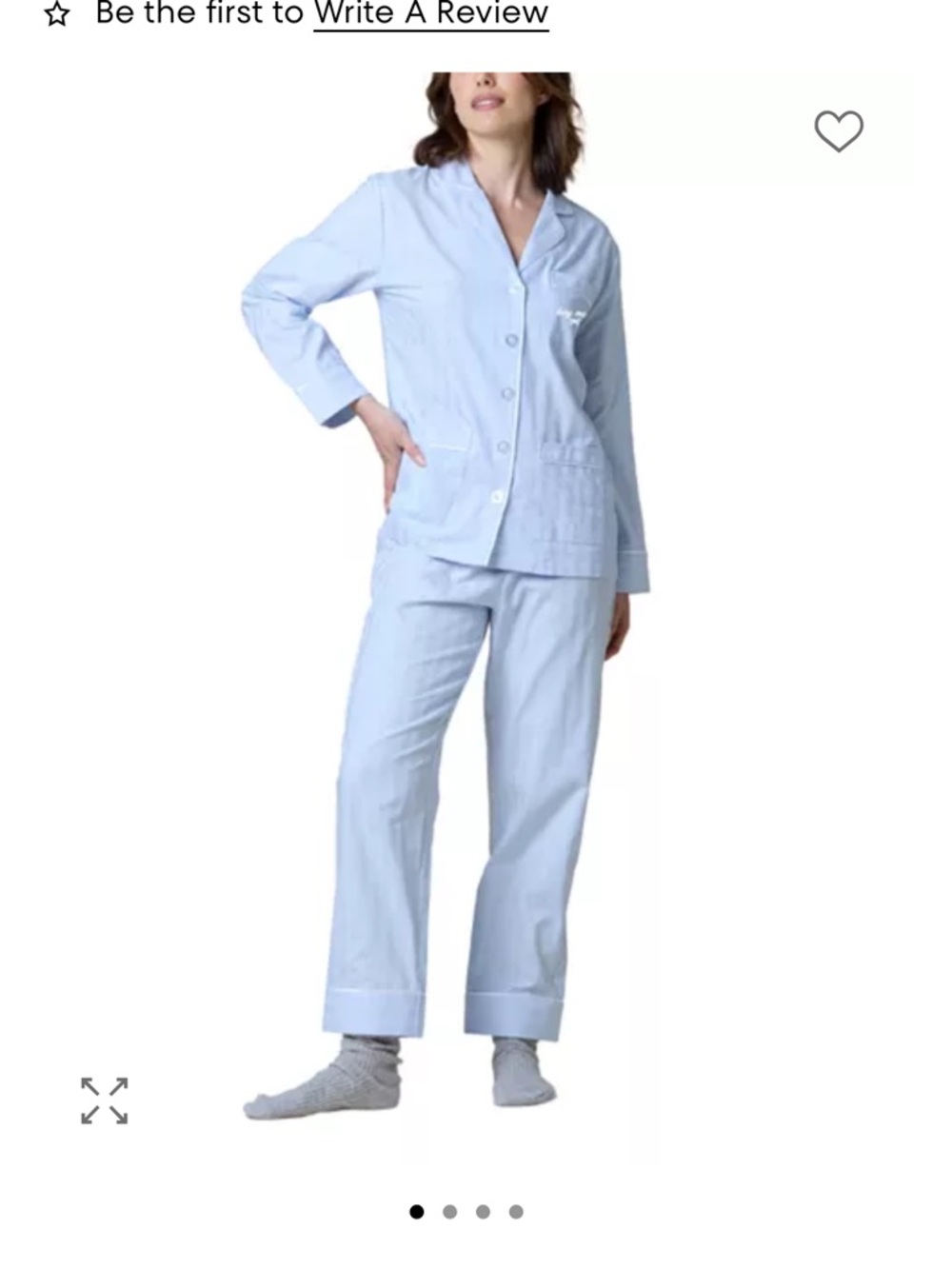 KIP BOY MOM Light Blue Classic Button-Down Pajama Set XL